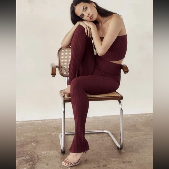 Meshki Pants - Meshki burgundy set XS